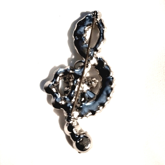 DELIZZA ESLSTER VINTAGE MUSIC G CLEF PIN BROOCH - Picture 2 of 3